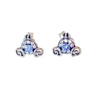 Pandora Disney Cinderella Pumpkin Coach Stud Earrings